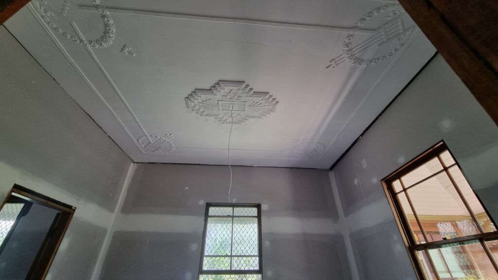 Plastered interior